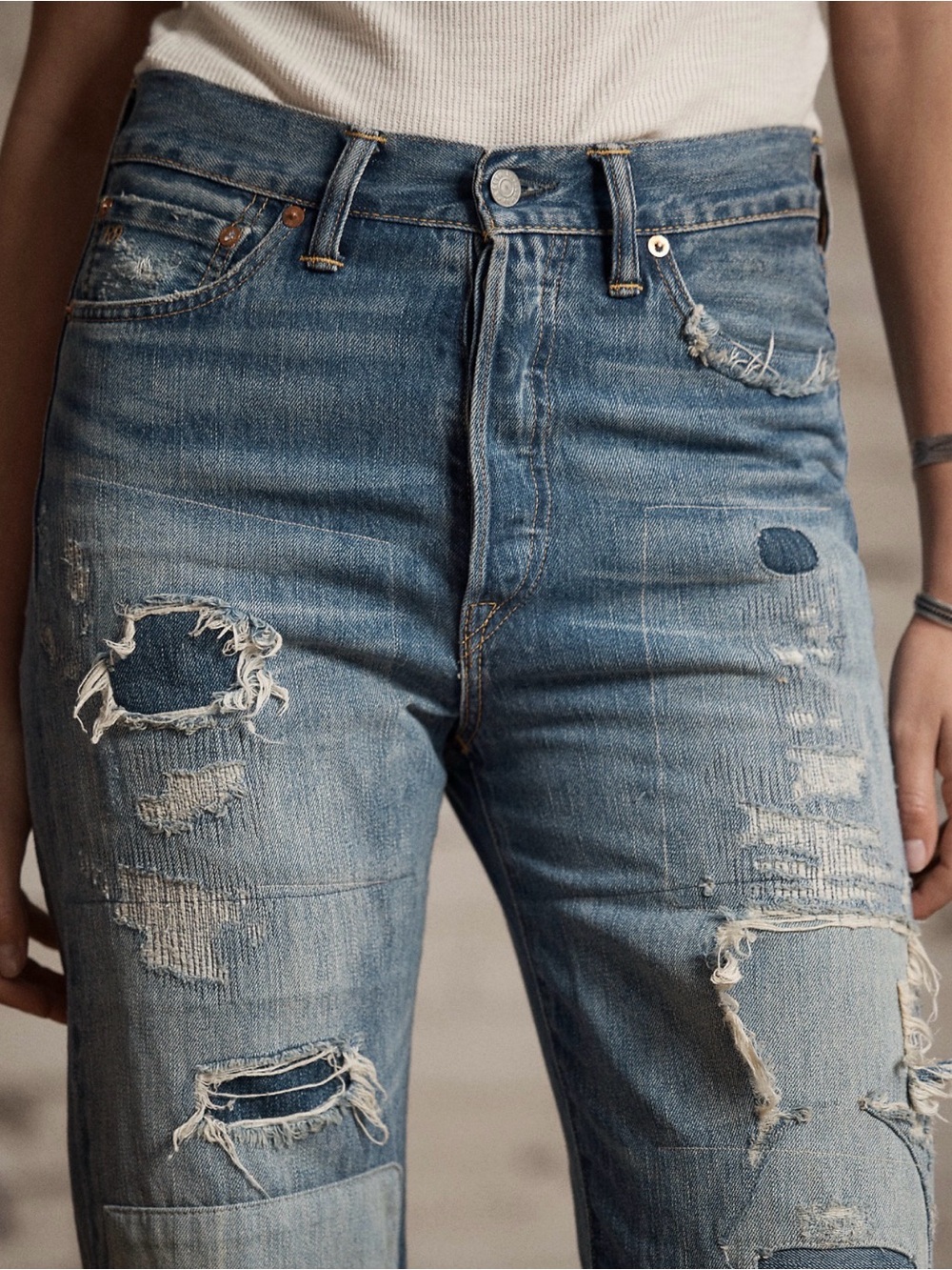 Ralph Lauren RRL | High Boy Fit Repaired Heyland Jean - Picture 10 of 10
